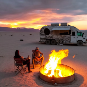 Burning Man RV Survival two guys camping